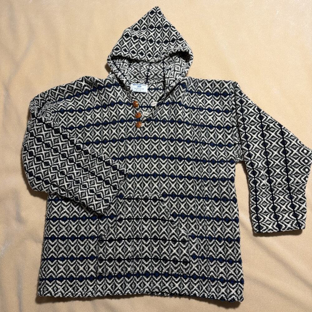 Venicia Imports Thick Wool Hooded Pullover Fit Is Medium - 100% Wool